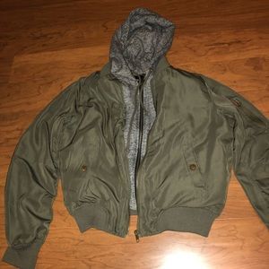 Army Green Bomber Jacket